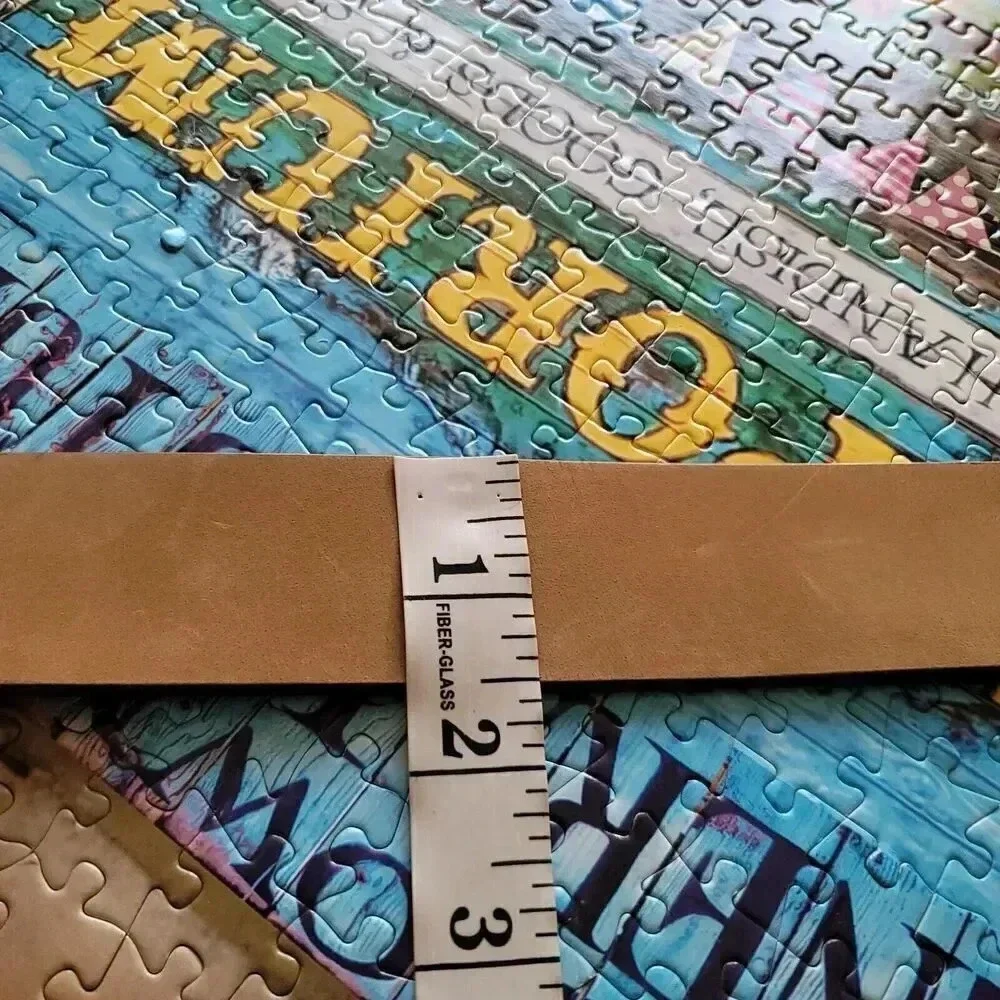 Timberland Mens Solid Brown Brass Buckle 100% Leather Belt Size: 38 46”L x 1.5”W